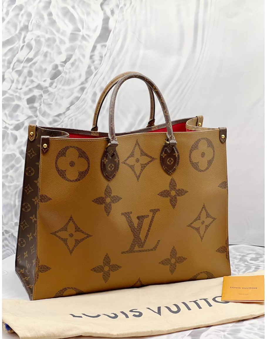 LOUIS VUITTON ON THE GO MONOGRAM REVERSE CANVAS GM BAG